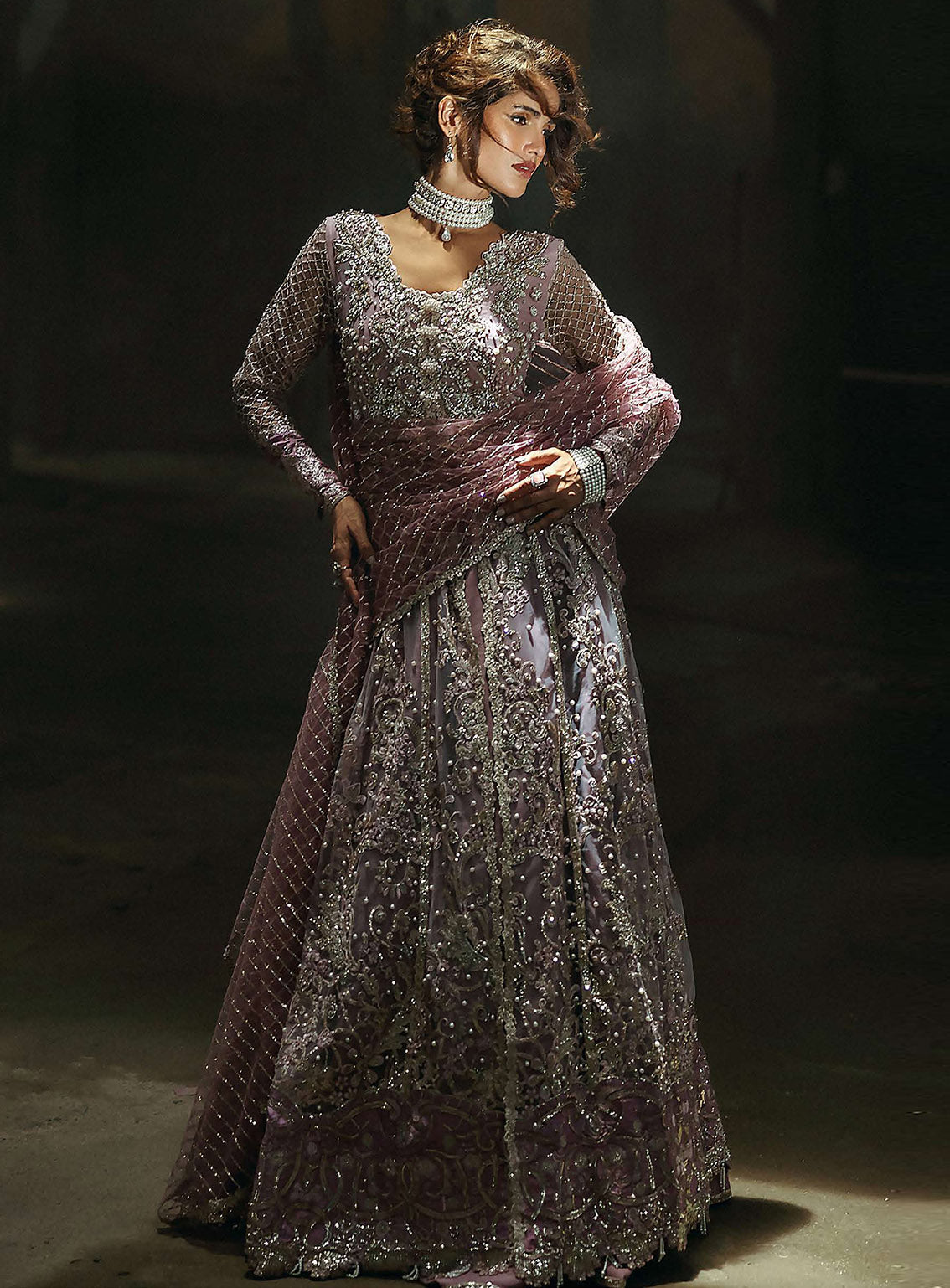 Mushq Stardust Exclusive Wedding Embroidered Net 3 Piece Unstitched Suit MQ24SW D-05 SPOTLIGHT DREAMER Mushq Stardust Exclusive Wedding Embroidered Net 3 Piece Unstitched Suit MQ24SW D-05 SPOTLIGHT DREAMER