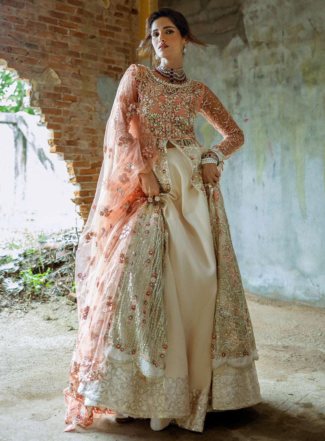 Mushq Stardust Exclusive Wedding Embroidered Net 3 Piece Unstitched Suit MQ24SW D-06 GALAXY GOWN Mushq Stardust Exclusive Wedding Embroidered Net 3 Piece Unstitched Suit MQ24SW D-06 GALAXY GOWN