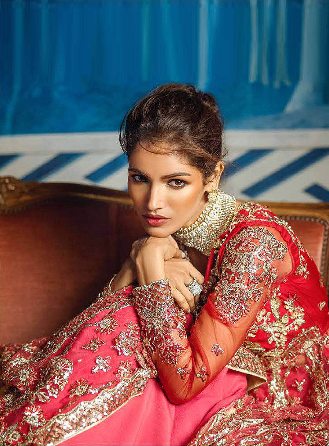 Mushq Stardust Exclusive Wedding Embroidered Net 3 Piece Unstitched Suit MQ24SW D-08 RED CARPET Mushq Stardust Exclusive Wedding Embroidered Net 3 Piece Unstitched Suit MQ24SW D-08 RED CARPET