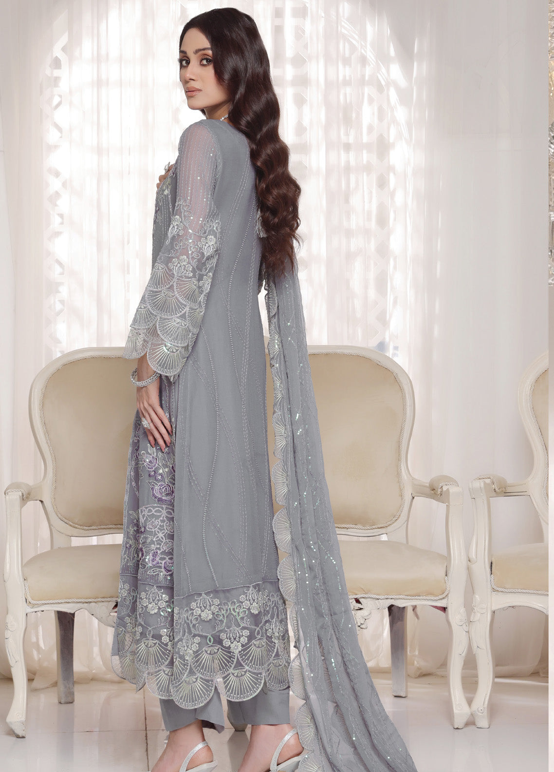 Myra By Soghat Creation Embroidered Chiffon 3 Piece Unstitched Suit SC25M LEC-01 Myra By Soghat Creation Embroidered Chiffon 3 Piece Unstitched Suit SC25M LEC-01