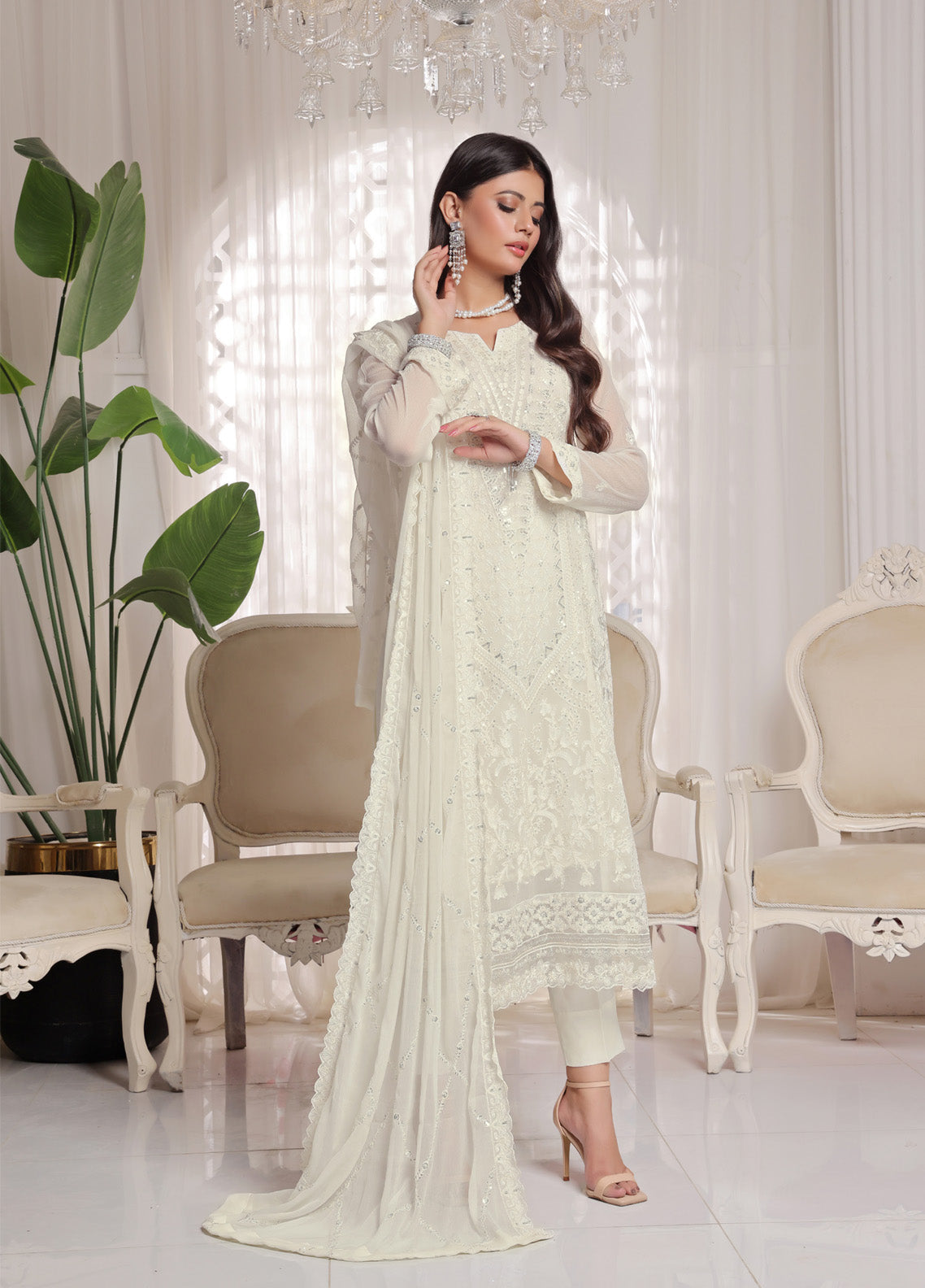 Myra By Soghat Creation Embroidered Chiffon 3 Piece Unstitched Suit SC25M LEC-02 Myra By Soghat Creation Embroidered Chiffon 3 Piece Unstitched Suit SC25M LEC-02