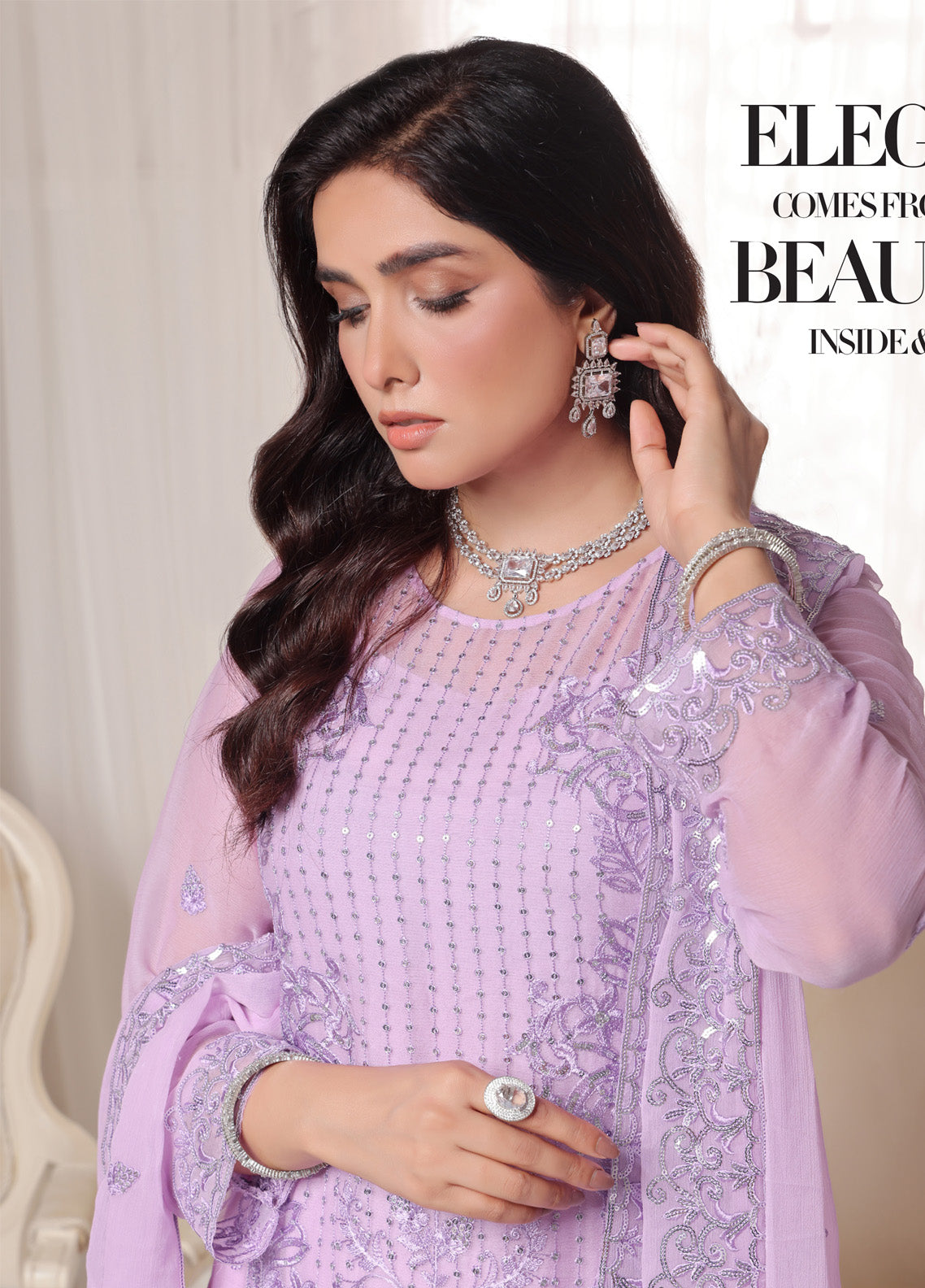 Myra By Soghat Creation Embroidered Chiffon 3 Piece Unstitched Suit SC25M LEC-03 Myra By Soghat Creation Embroidered Chiffon 3 Piece Unstitched Suit SC25M LEC-03
