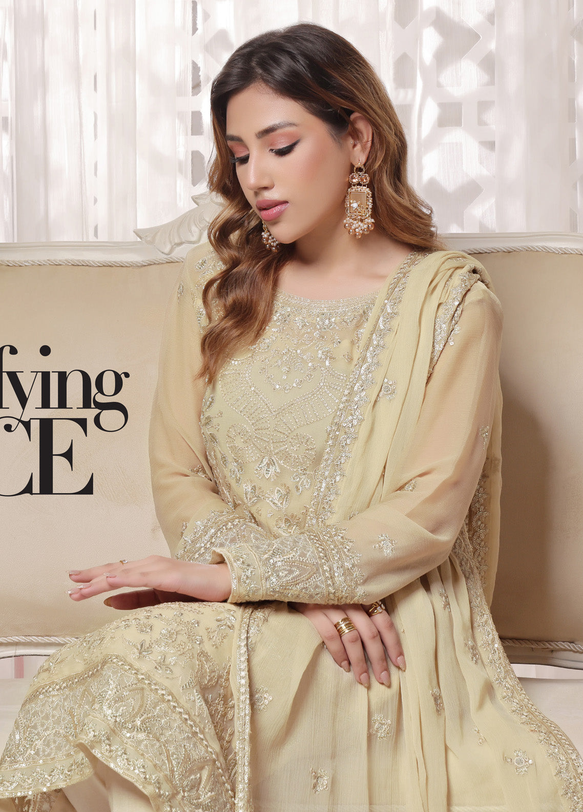 Myra By Soghat Creation Embroidered Chiffon 3 Piece Unstitched Suit SC25M LEC-04 Myra By Soghat Creation Embroidered Chiffon 3 Piece Unstitched Suit SC25M LEC-04