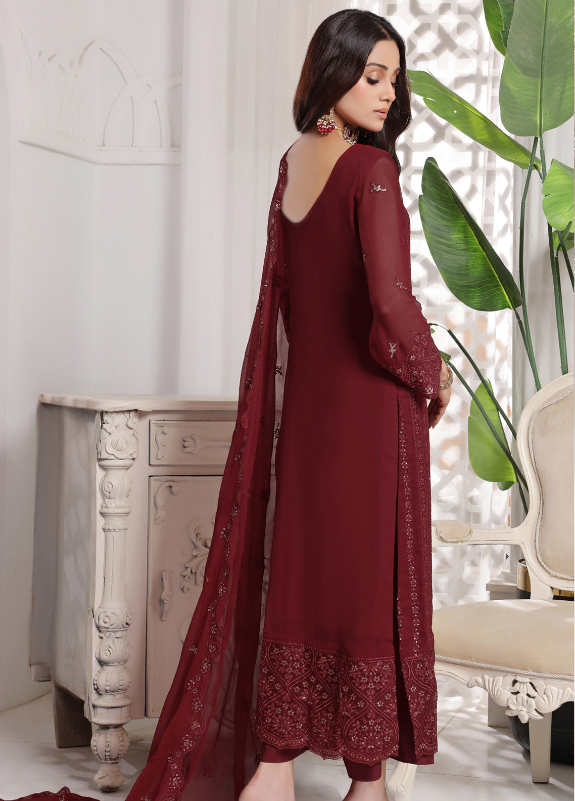 Myra By Soghat Creation Embroidered Chiffon 3 Piece Unstitched Suit SC25M LEC-05 Myra By Soghat Creation Embroidered Chiffon 3 Piece Unstitched Suit SC25M LEC-05