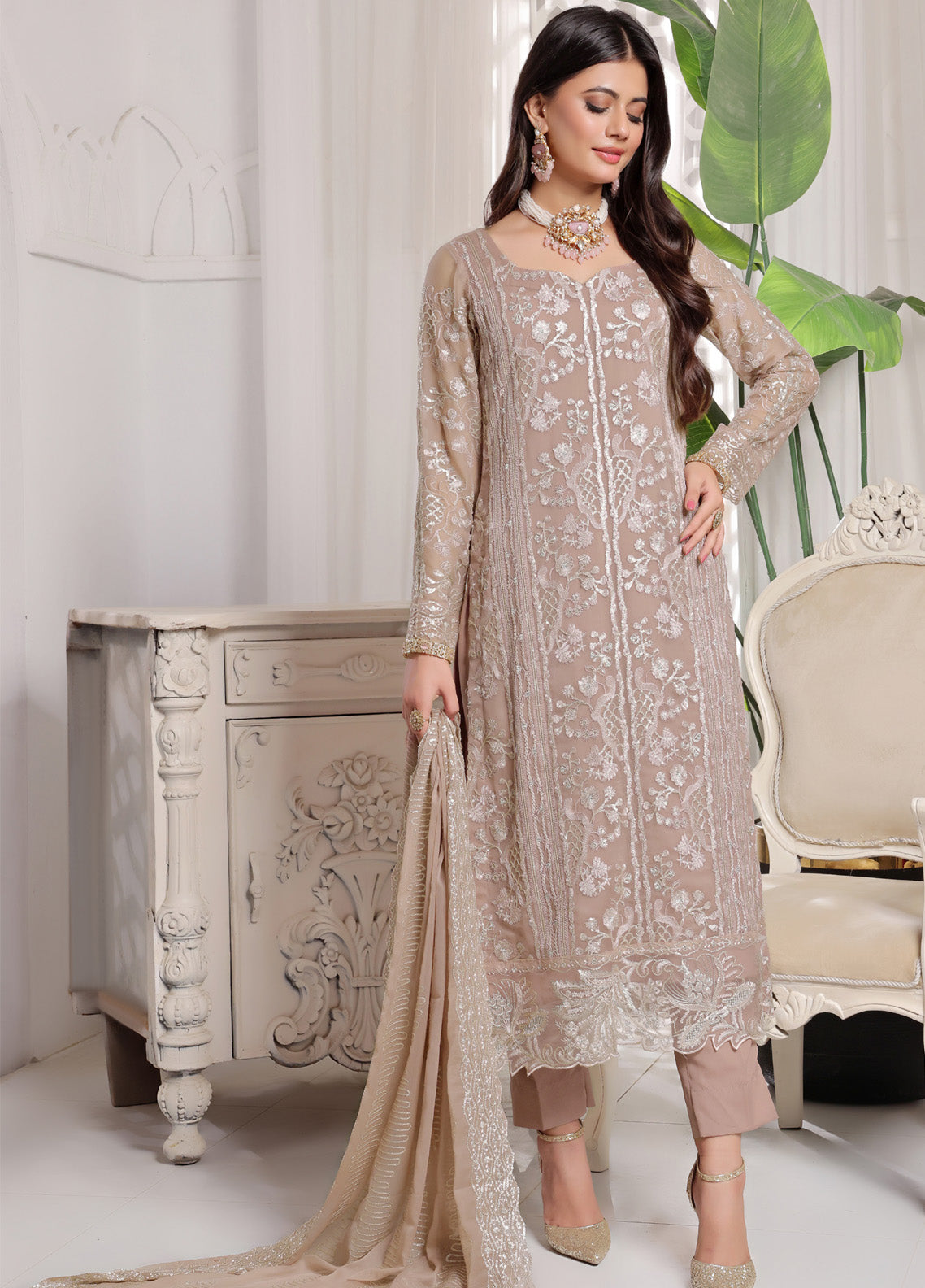Myra By Soghat Creation Embroidered Chiffon 3 Piece Unstitched Suit SC25M LEC-06 Myra By Soghat Creation Embroidered Chiffon 3 Piece Unstitched Suit SC25M LEC-06