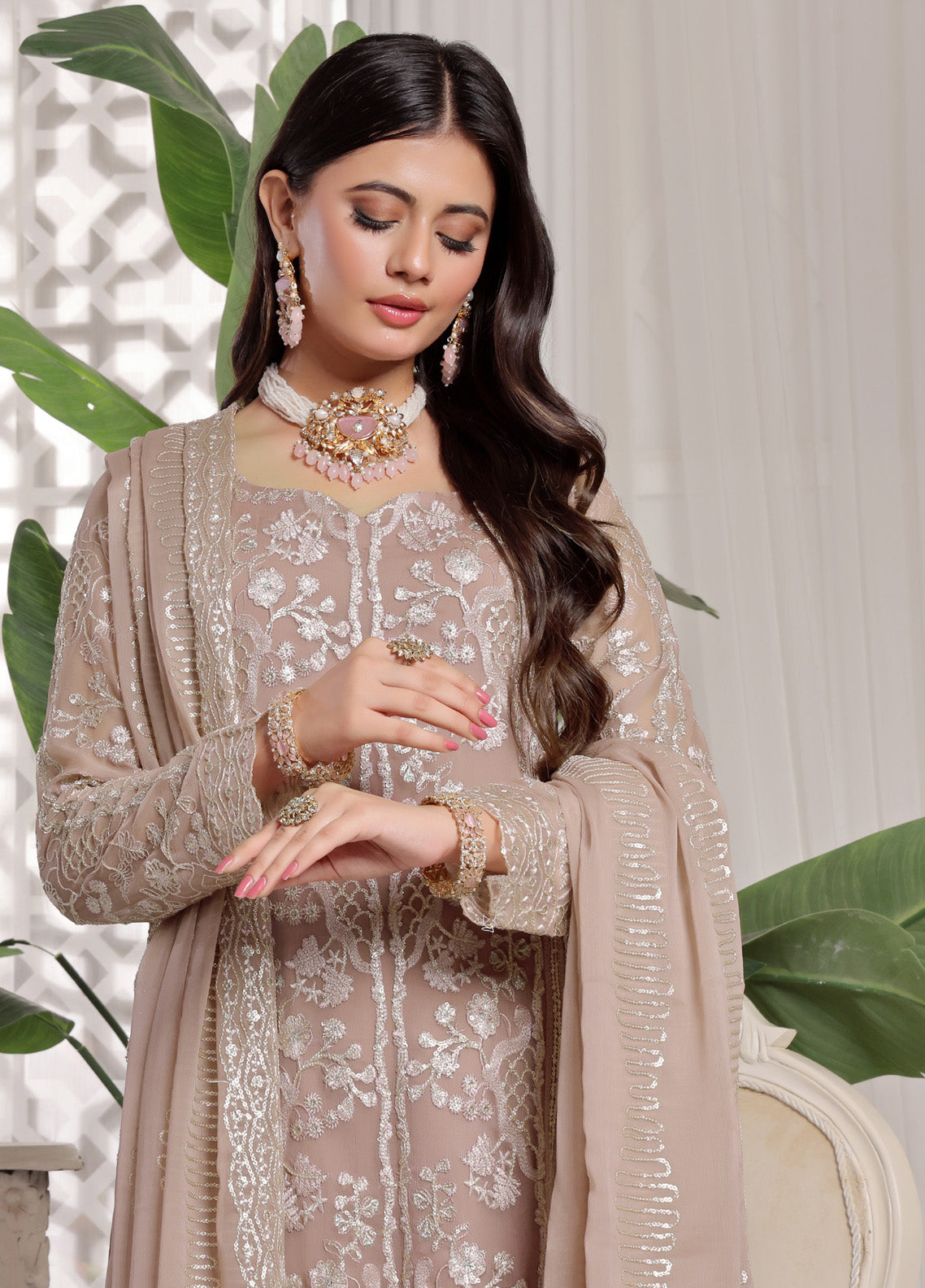 Myra By Soghat Creation Embroidered Chiffon 3 Piece Unstitched Suit SC25M LEC-06 Myra By Soghat Creation Embroidered Chiffon 3 Piece Unstitched Suit SC25M LEC-06