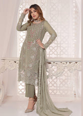 Myra By Soghat Creation Embroidered Chiffon 3 Piece Unstitched Suit SC25M LEC-07