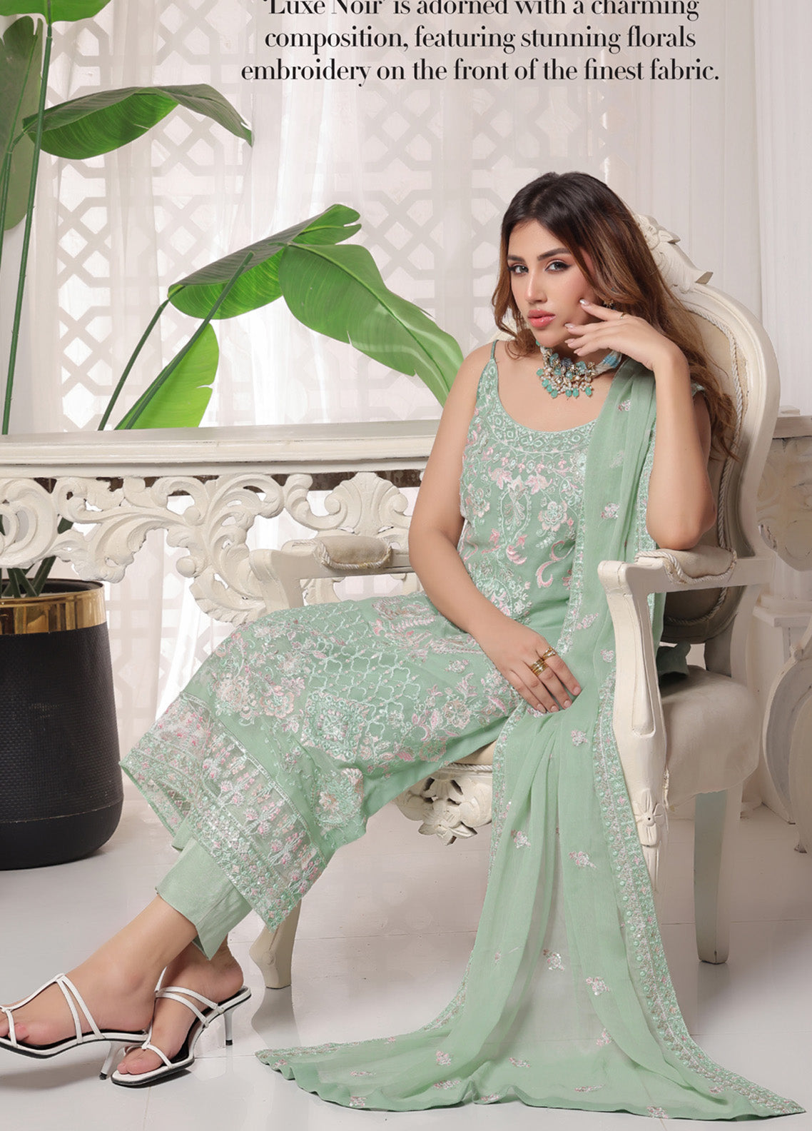 Myra By Soghat Creation Embroidered Chiffon 3 Piece Unstitched Suit SC25M LEC-10 Myra By Soghat Creation Embroidered Chiffon 3 Piece Unstitched Suit SC25M LEC-10