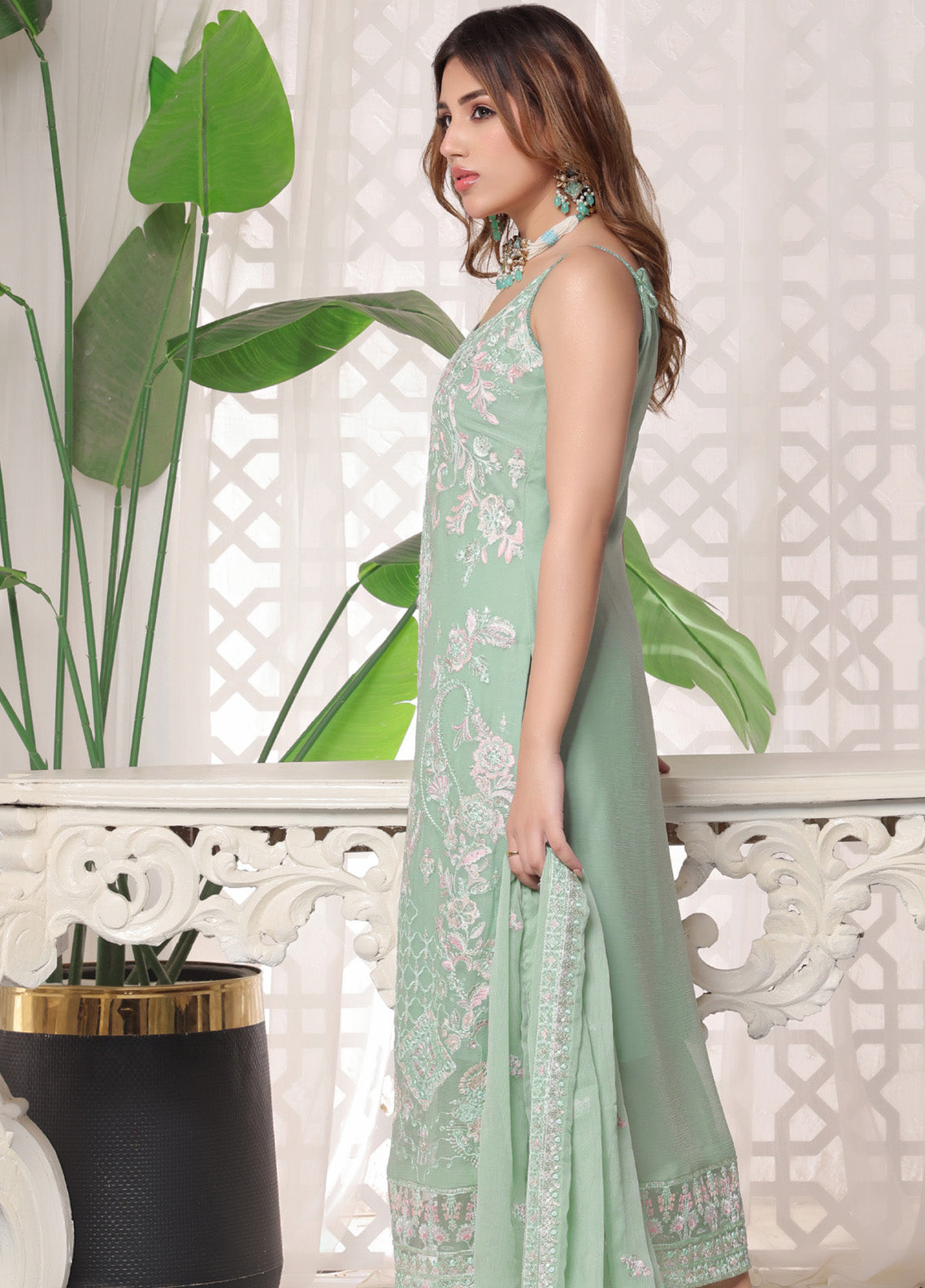 Myra By Soghat Creation Embroidered Chiffon 3 Piece Unstitched Suit SC25M LEC-10 Myra By Soghat Creation Embroidered Chiffon 3 Piece Unstitched Suit SC25M LEC-10