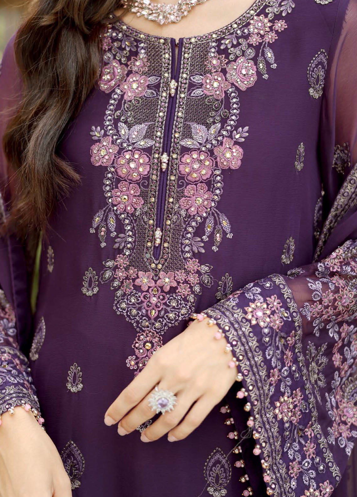 Naayab By Flossie Kuch Khas Embroidered Chiffon 3 Piece Unstitched Suit FL25NV1 D-K-101 Naayab By Flossie Kuch Khas Embroidered Chiffon 3 Piece Unstitched Suit FL25NV1 D-K-101