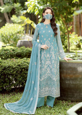 Naayab By Flossie Kuch Khas Embroidered Chiffon 3 Piece Unstitched Suit FL25NV1 D-K-104
