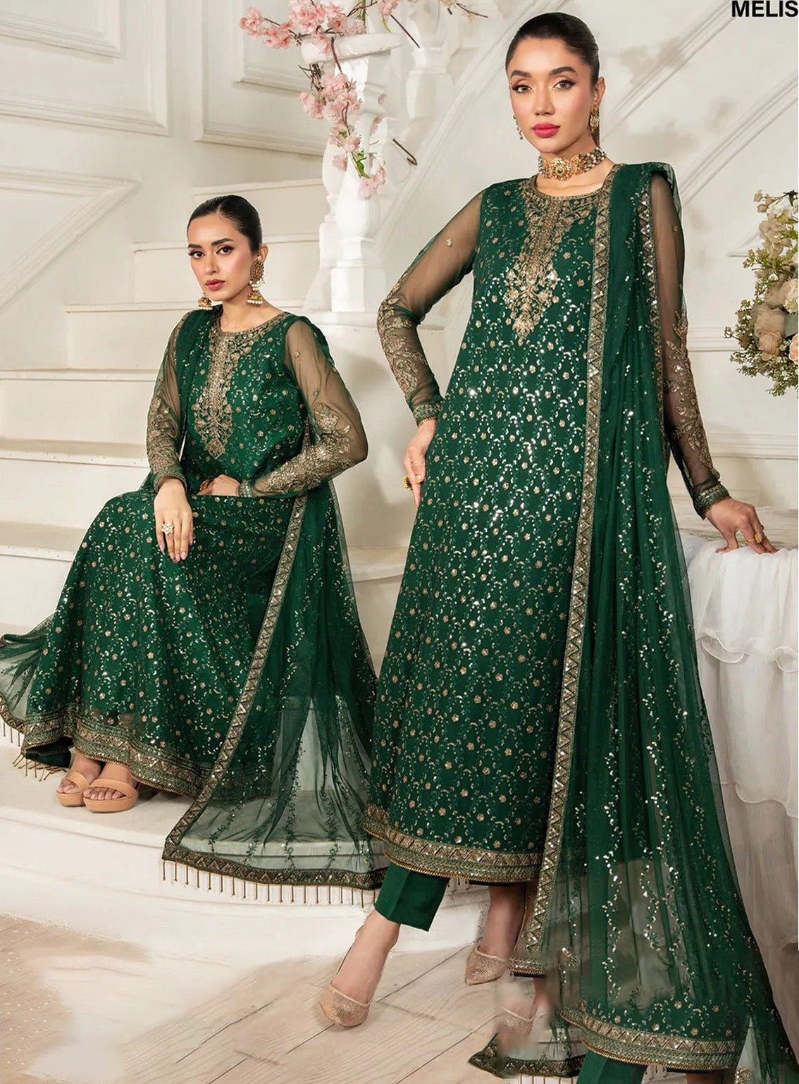 Nafees By Zarif Embroidered Net 3 Piece Unstitched Suit ZF24FE ZNAF-03 MELISA Nafees By Zarif Embroidered Net 3 Piece Unstitched Suit ZF24FE ZNAF-03 MELISA