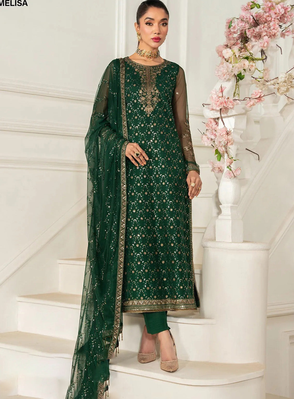 Nafees By Zarif Embroidered Net 3 Piece Unstitched Suit ZF24FE ZNAF-03 MELISA Nafees By Zarif Embroidered Net 3 Piece Unstitched Suit ZF24FE ZNAF-03 MELISA