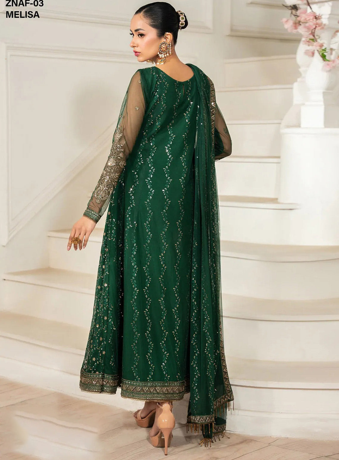 Nafees By Zarif Embroidered Net 3 Piece Unstitched Suit ZF24FE ZNAF-03 MELISA Nafees By Zarif Embroidered Net 3 Piece Unstitched Suit ZF24FE ZNAF-03 MELISA