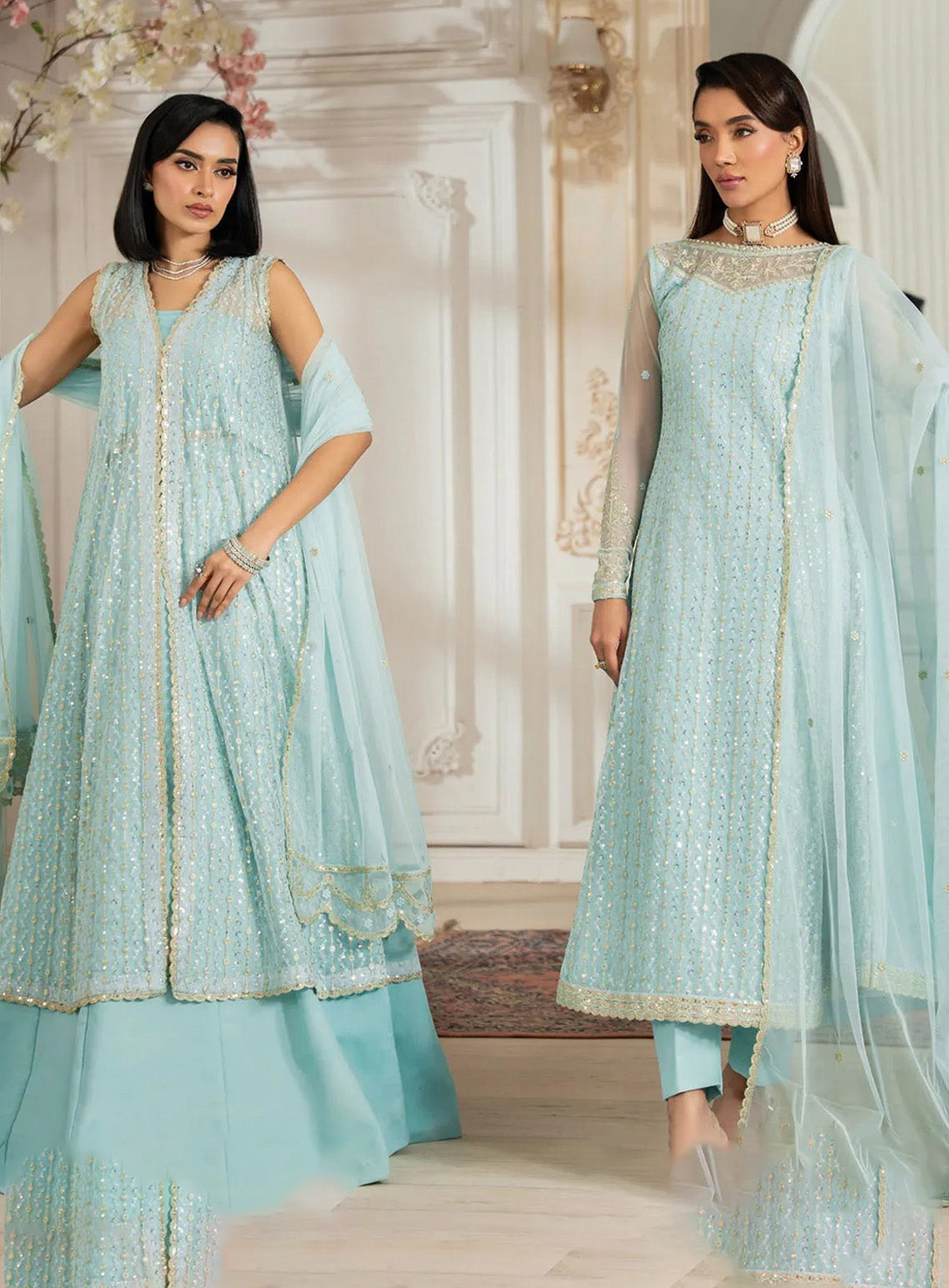 Nafees By Zarif Embroidered Net 3 Piece Unstitched Suit ZF24FE ZNAF-04 KEREM Nafees By Zarif Embroidered Net 3 Piece Unstitched Suit ZF24FE ZNAF-04 KEREM