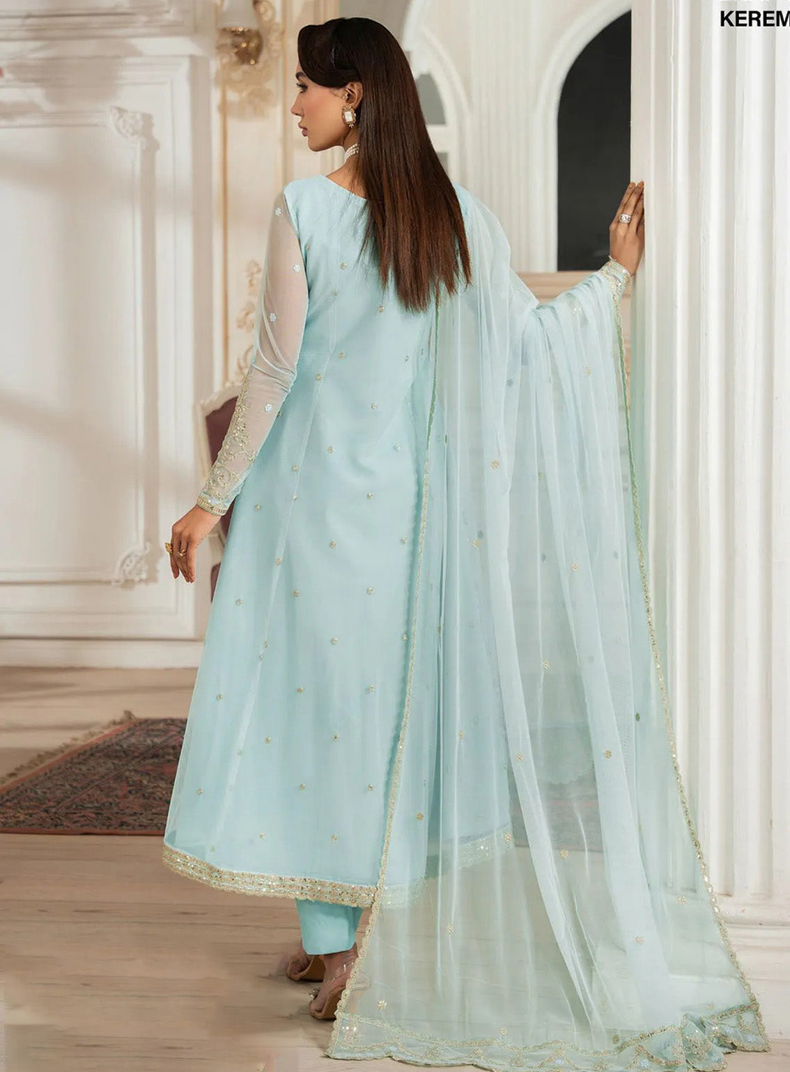 Nafees By Zarif Embroidered Net 3 Piece Unstitched Suit ZF24FE ZNAF-04 KEREM Nafees By Zarif Embroidered Net 3 Piece Unstitched Suit ZF24FE ZNAF-04 KEREM