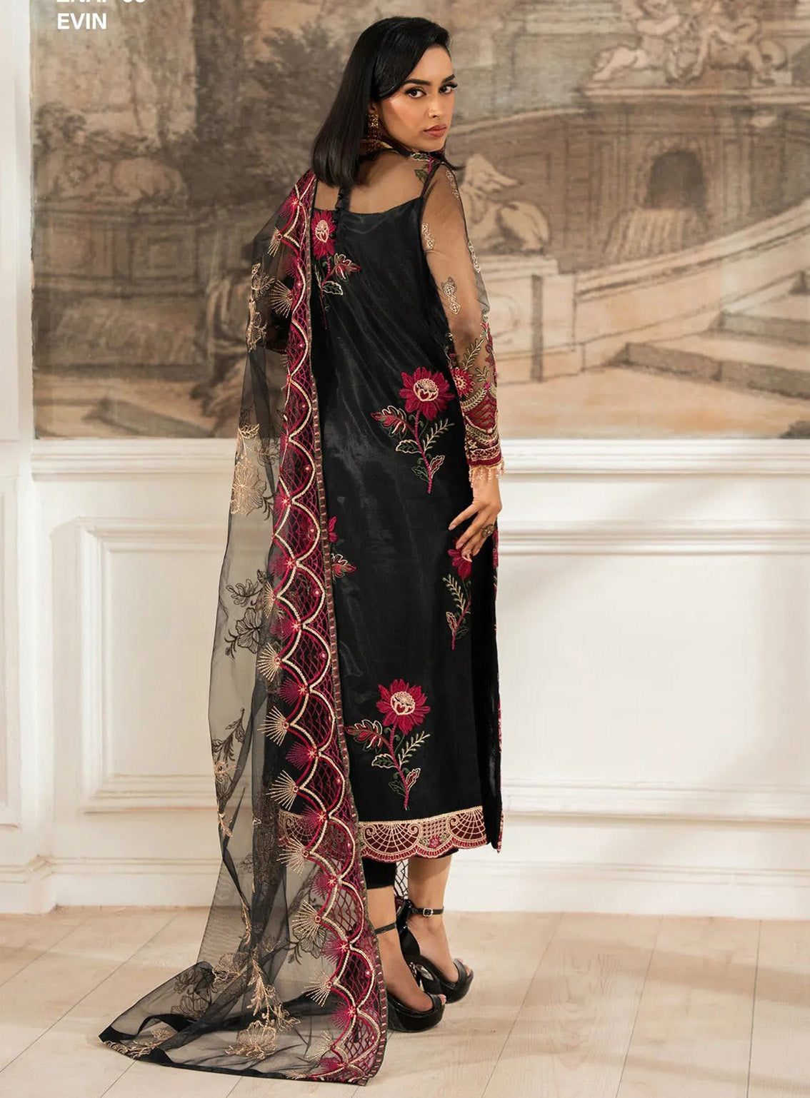 Nafees By Zarif Embroidered Net 3 Piece Unstitched Suit ZF24FE ZNAF-05 EVIN Nafees By Zarif Embroidered Net 3 Piece Unstitched Suit ZF24FE ZNAF-05 EVIN