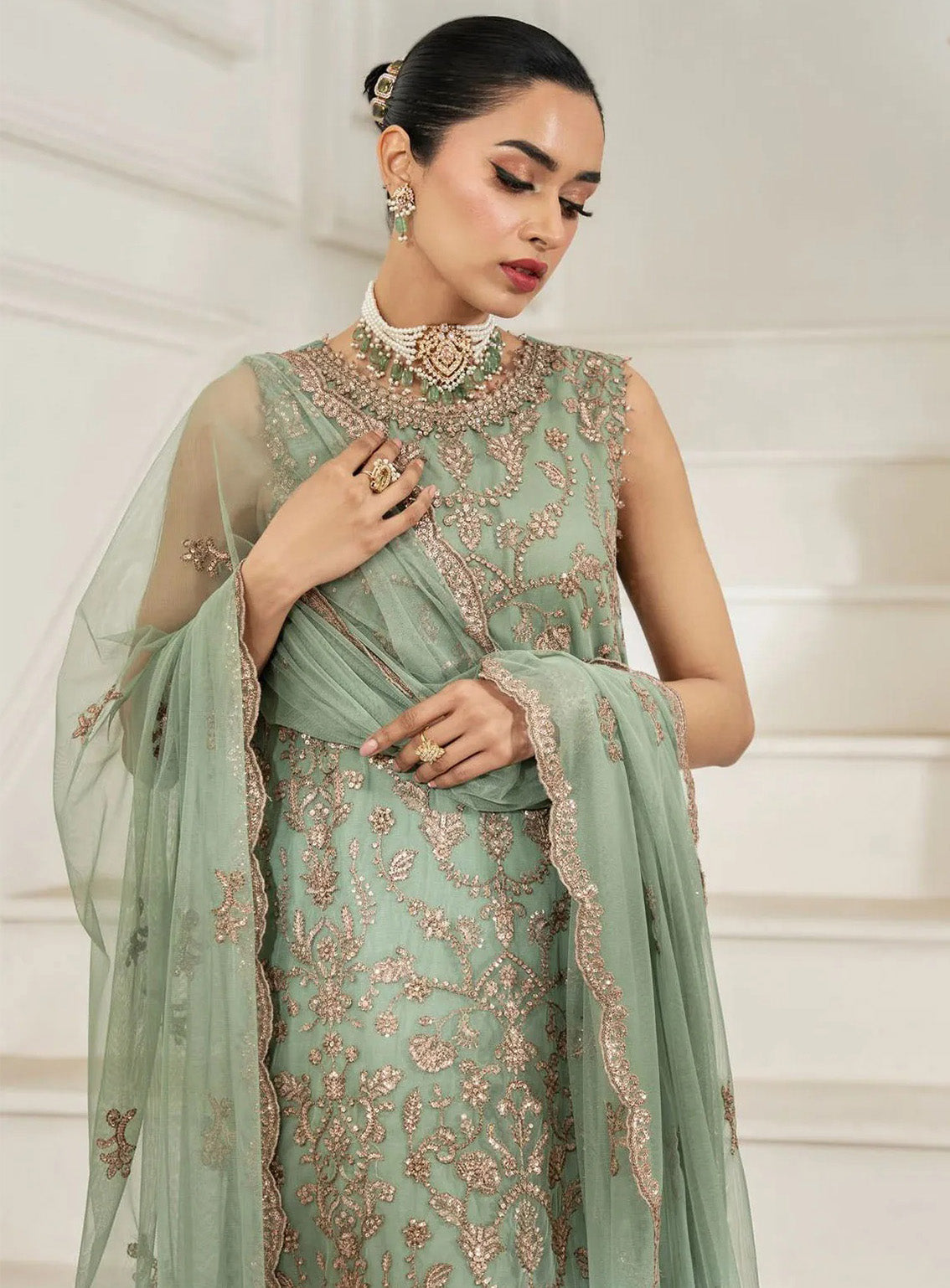 Nafees By Zarif Embroidered Net 3 Piece Unstitched Suit ZF24FE ZNAF-06 ASEL Nafees By Zarif Embroidered Net 3 Piece Unstitched Suit ZF24FE ZNAF-06 ASEL