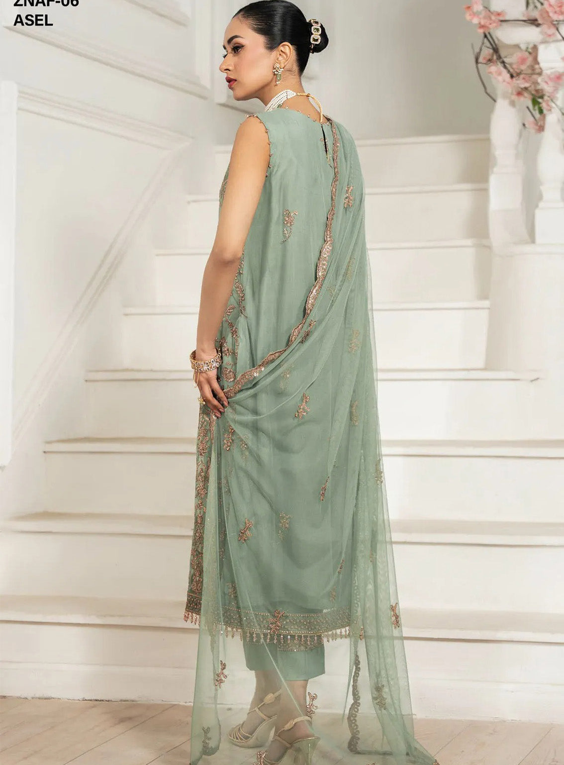 Nafees By Zarif Embroidered Net 3 Piece Unstitched Suit ZF24FE ZNAF-06 ASEL Nafees By Zarif Embroidered Net 3 Piece Unstitched Suit ZF24FE ZNAF-06 ASEL