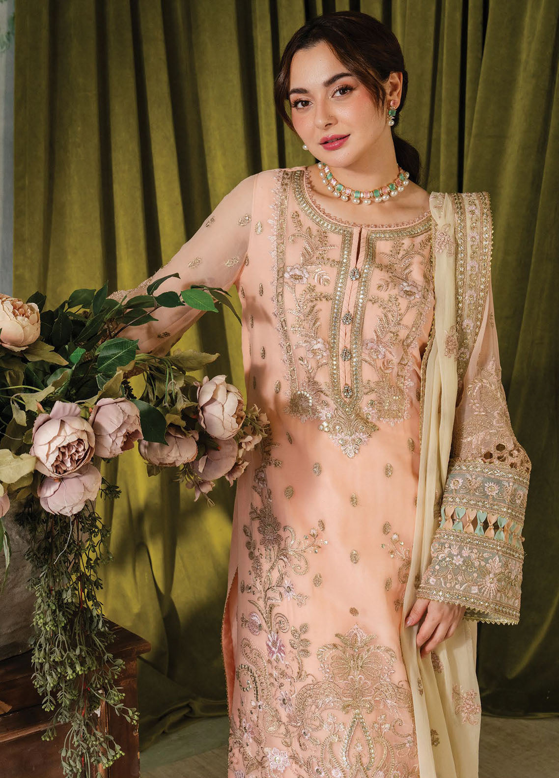 Naina By Imrozia Premium Embroidered Chiffon 3 Piece Unstitched Suit IMP24N I-193 KASHUD Naina By Imrozia Premium Embroidered Chiffon 3 Piece Unstitched Suit IMP24N I-193 KASHUD