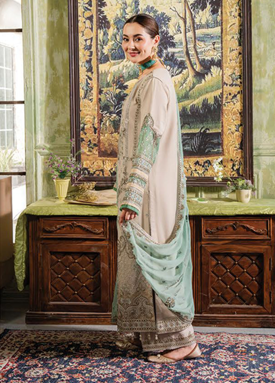 Naina By Imrozia Premium Embroidered Chiffon 3 Piece Unstitched Suit IMP24N I-198 BEENA Naina By Imrozia Premium Embroidered Chiffon 3 Piece Unstitched Suit IMP24N I-198 BEENA