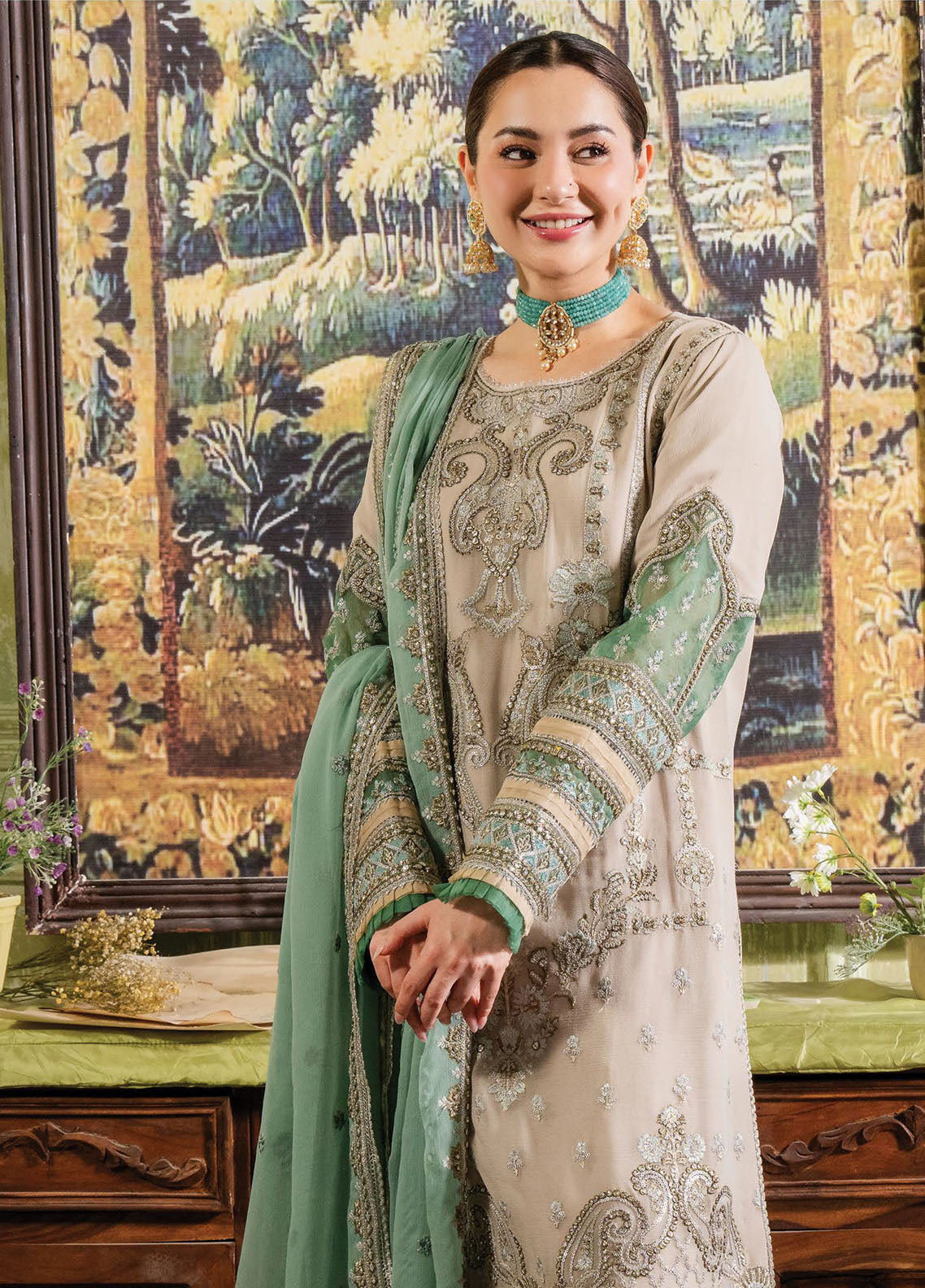 Naina By Imrozia Premium Embroidered Chiffon 3 Piece Unstitched Suit IMP24N I-198 BEENA Naina By Imrozia Premium Embroidered Chiffon 3 Piece Unstitched Suit IMP24N I-198 BEENA