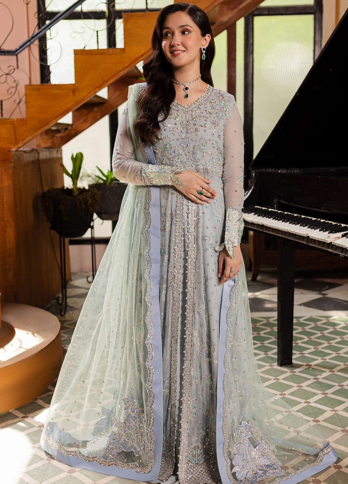 Naira By Roheenaz Embroidered Chiffon 4 Piece Unstitched Suit RNZ24N RNZ-08 AALIYAH Naira By Roheenaz Embroidered Chiffon 4 Piece Unstitched Suit RNZ24N RNZ-08 AALIYAH