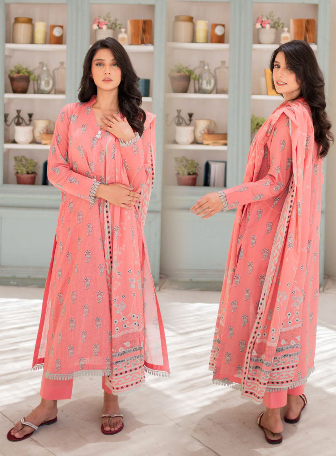 Naqsh By Rashid Textile Embroidered Lawn 3 Piece Unstitched Suit RT24NEL D-8483 Naqsh By Rashid Textile Embroidered Lawn 3 Piece Unstitched Suit RT24NEL D-8483