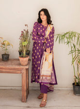 Naqsh By Rashid Textile Embroidered Lawn 3 Piece Unstitched Suit RT24NEL D-8489