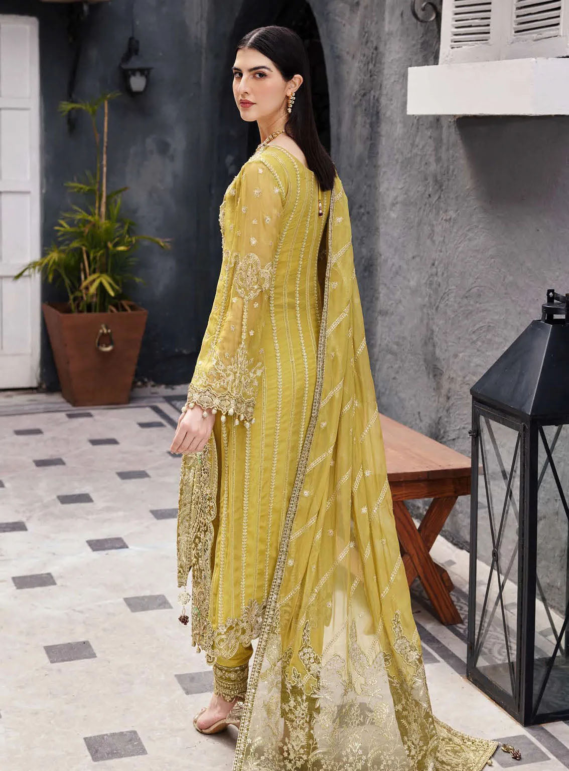 Nawabzadi By Emaan Adeel Embroidered Chiffon 3 Piece Unstitched Suit EA24N ARROHI Nawabzadi By Emaan Adeel Embroidered Chiffon 3 Piece Unstitched Suit EA24N ARROHI