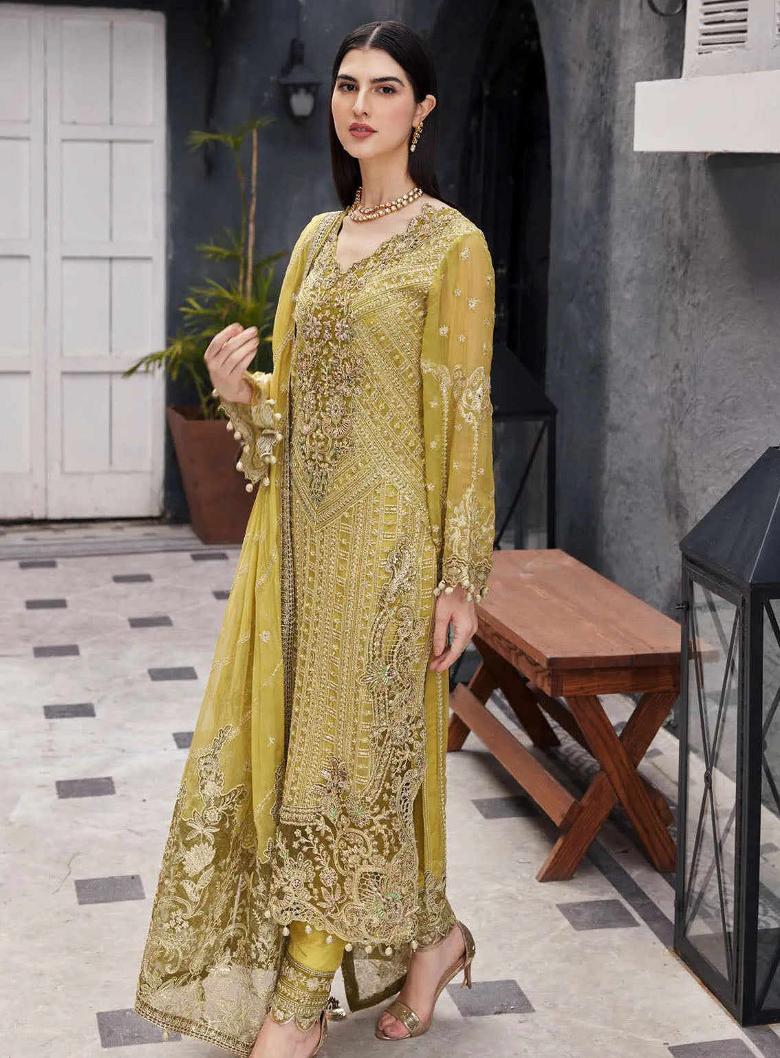 Nawabzadi By Emaan Adeel Embroidered Chiffon 3 Piece Unstitched Suit EA24N ARROHI Nawabzadi By Emaan Adeel Embroidered Chiffon 3 Piece Unstitched Suit EA24N ARROHI