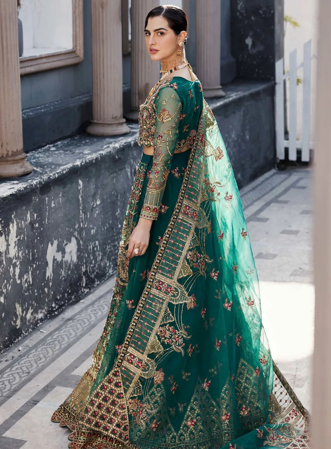 Nawabzadi By Emaan Adeel Embroidered Organza 3 Piece Unstitched Suit EA24N LALEENA Nawabzadi By Emaan Adeel Embroidered Organza 3 Piece Unstitched Suit EA24N LALEENA