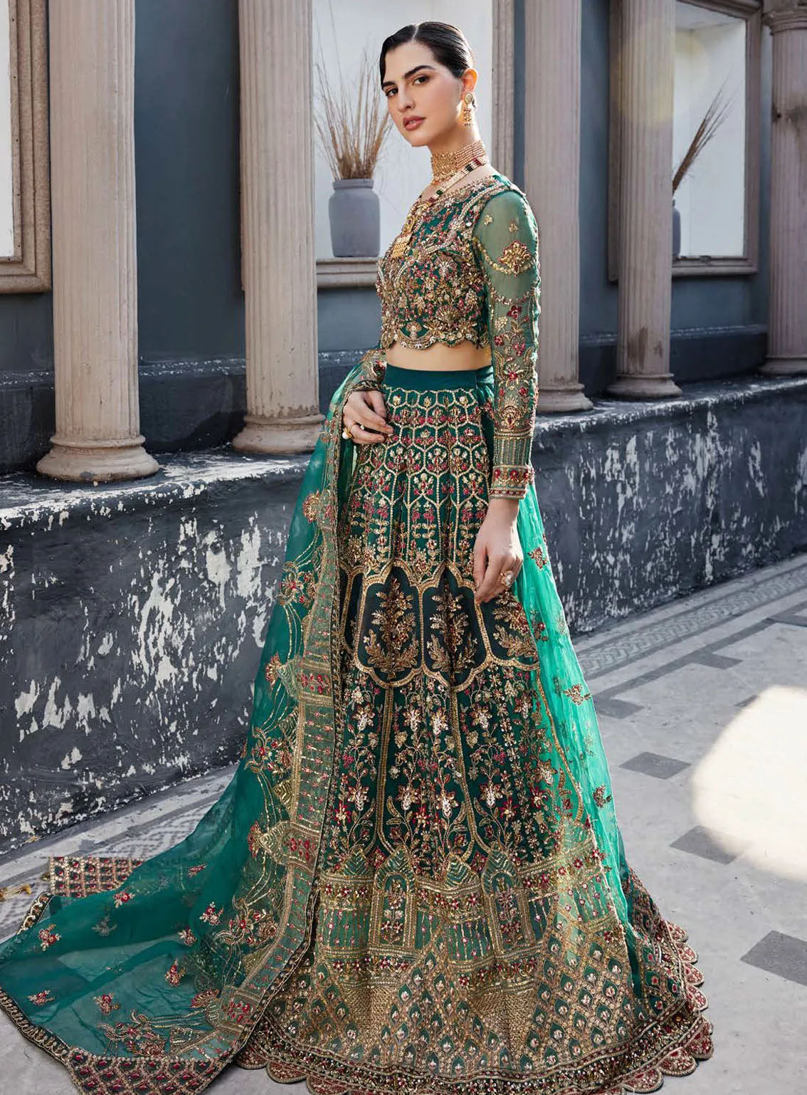 Nawabzadi By Emaan Adeel Embroidered Organza 3 Piece Unstitched Suit EA24N LALEENA Nawabzadi By Emaan Adeel Embroidered Organza 3 Piece Unstitched Suit EA24N LALEENA