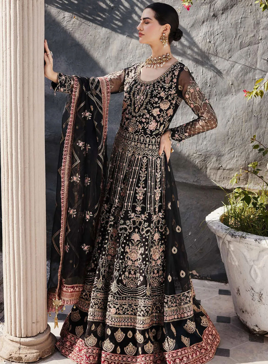 Nawabzadi By Emaan Adeel Embroidered Organza 3 Piece Unstitched Suit EA24N MAANVI Nawabzadi By Emaan Adeel Embroidered Organza 3 Piece Unstitched Suit EA24N MAANVI