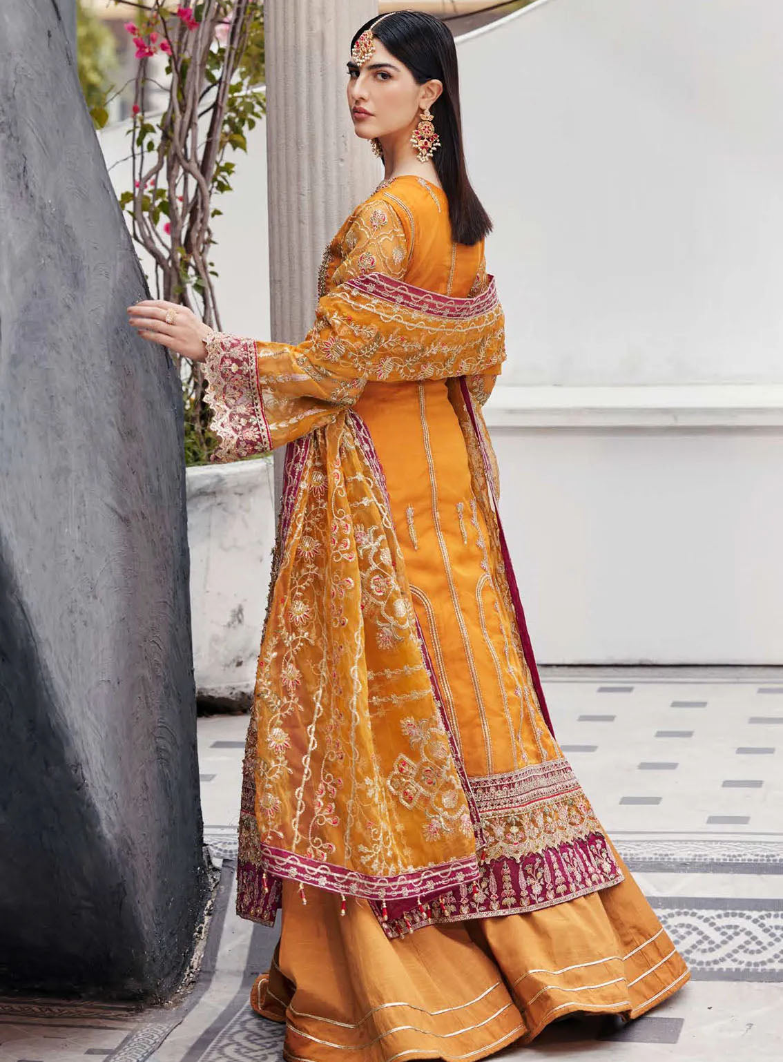 Nawabzadi By Emaan Adeel Embroidered Organza 3 Piece Unstitched Suit EA24N RUHAB Nawabzadi By Emaan Adeel Embroidered Organza 3 Piece Unstitched Suit EA24N RUHAB