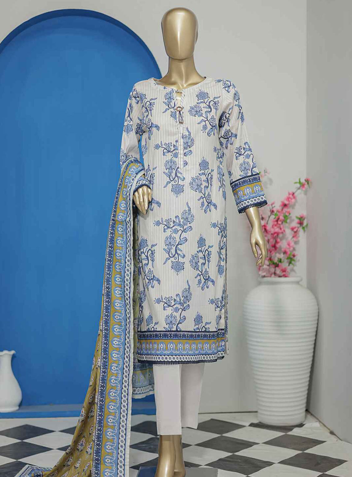 Nayab By HZ Textile Digital Printed Doriya Lawn 3 Piece Unstitched Suit HZ24ND NPD-67 Nayab By HZ Textile Digital Printed Doriya Lawn 3 Piece Unstitched Suit HZ24ND NPD-67