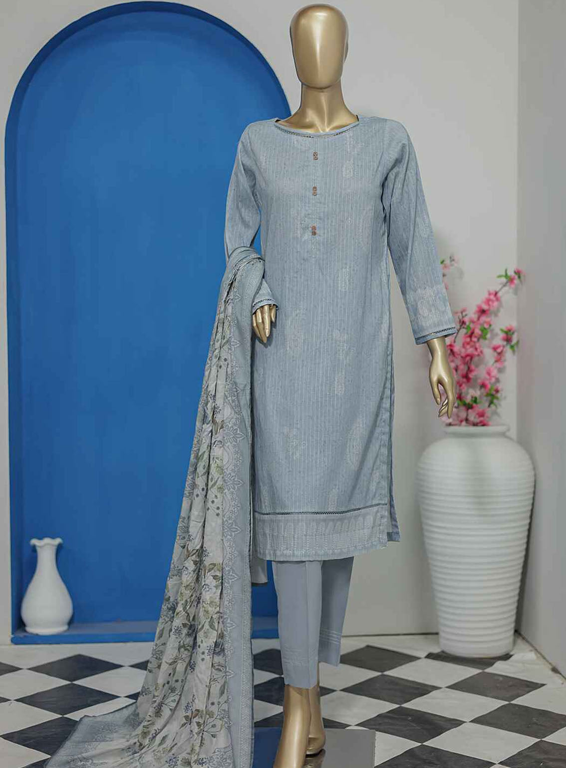 Nayab By HZ Textile Digital Printed Doriya Lawn 3 Piece Unstitched Suit HZ24ND NPD-82 Nayab By HZ Textile Digital Printed Doriya Lawn 3 Piece Unstitched Suit HZ24ND NPD-82