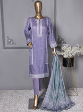 Nayab By HZ Textile Digital Printed Doriya Lawn 3 Piece Unstitched Suit HZ24NDV2 NPD-04