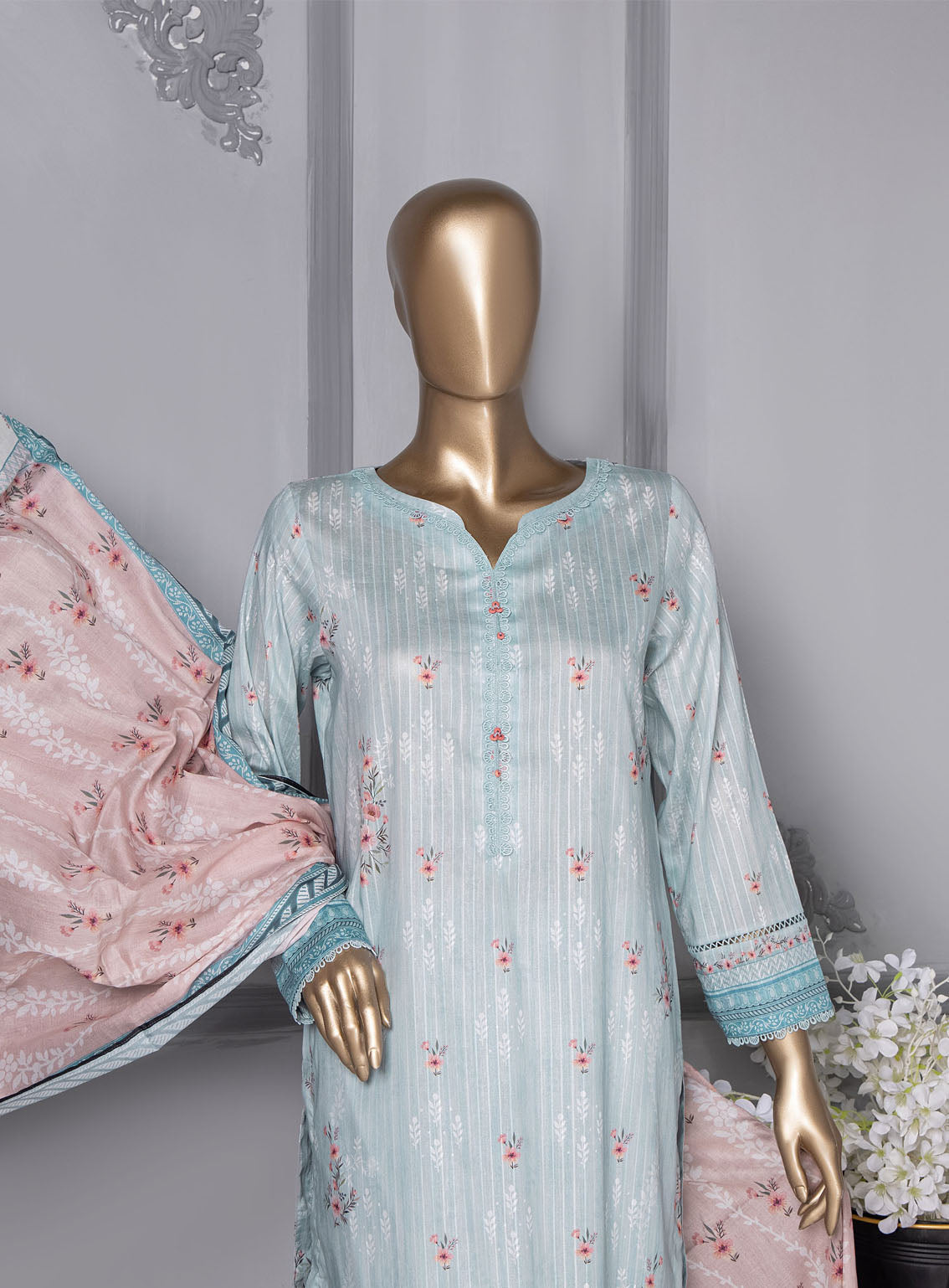 Nayab By HZ Textile Digital Printed Doriya Lawn 3 Piece Unstitched Suit HZ24NDV2 NPD-06 Nayab By HZ Textile Digital Printed Doriya Lawn 3 Piece Unstitched Suit HZ24NDV2 NPD-06