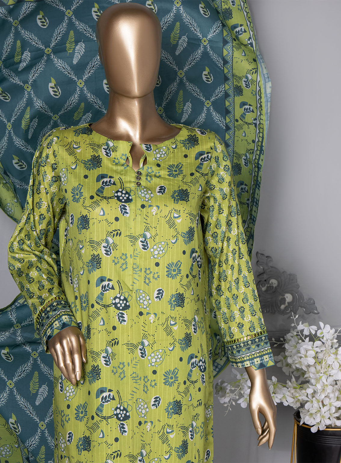 Nayab By HZ Textile Digital Printed Doriya Lawn 3 Piece Unstitched Suit HZ24NDV2 NPD-27 Nayab By HZ Textile Digital Printed Doriya Lawn 3 Piece Unstitched Suit HZ24NDV2 NPD-27