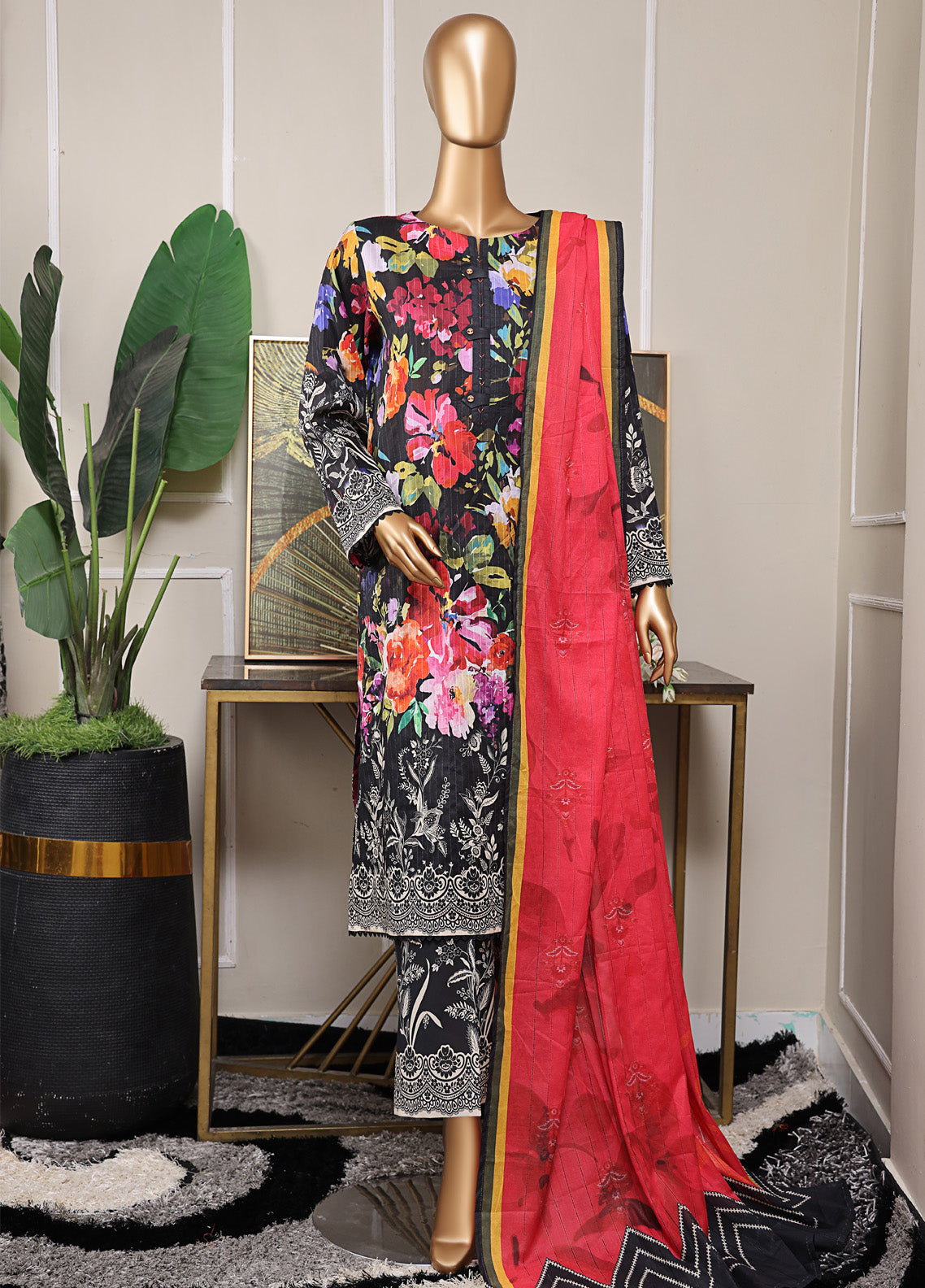 Nayab By HZ Textile Digital Printed Lawn 3 Piece Unstitched Suit HZ25NV2 NPD-04 Nayab By HZ Textile Digital Printed Lawn 3 Piece Unstitched Suit HZ25NV2 NPD-04