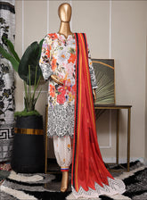 Nayab By HZ Textile Embroidered Cotton Lawn 3 Piece Unstitched Suit HZ25NPEDV3 NPE-02