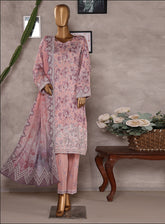 Nayab By HZ Textile Embroidered Cotton Lawn 3 Piece Unstitched Suit HZ25NPEDV3 NPE-03
