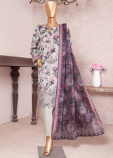 Nayab By HZ Textile Embroidered Cotton Lawn Doriya 3 Piece Unstitched Suit HZ24NED NEP-01