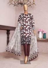 Nayab By HZ Textile Embroidered Cotton Lawn Doriya 3 Piece Unstitched Suit HZ24NED NEP-05