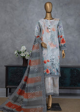 Nayab By HZ Textile Embroidered Lawn 3 Piece Unstitched Suit HZ25NEV3 NPE-04