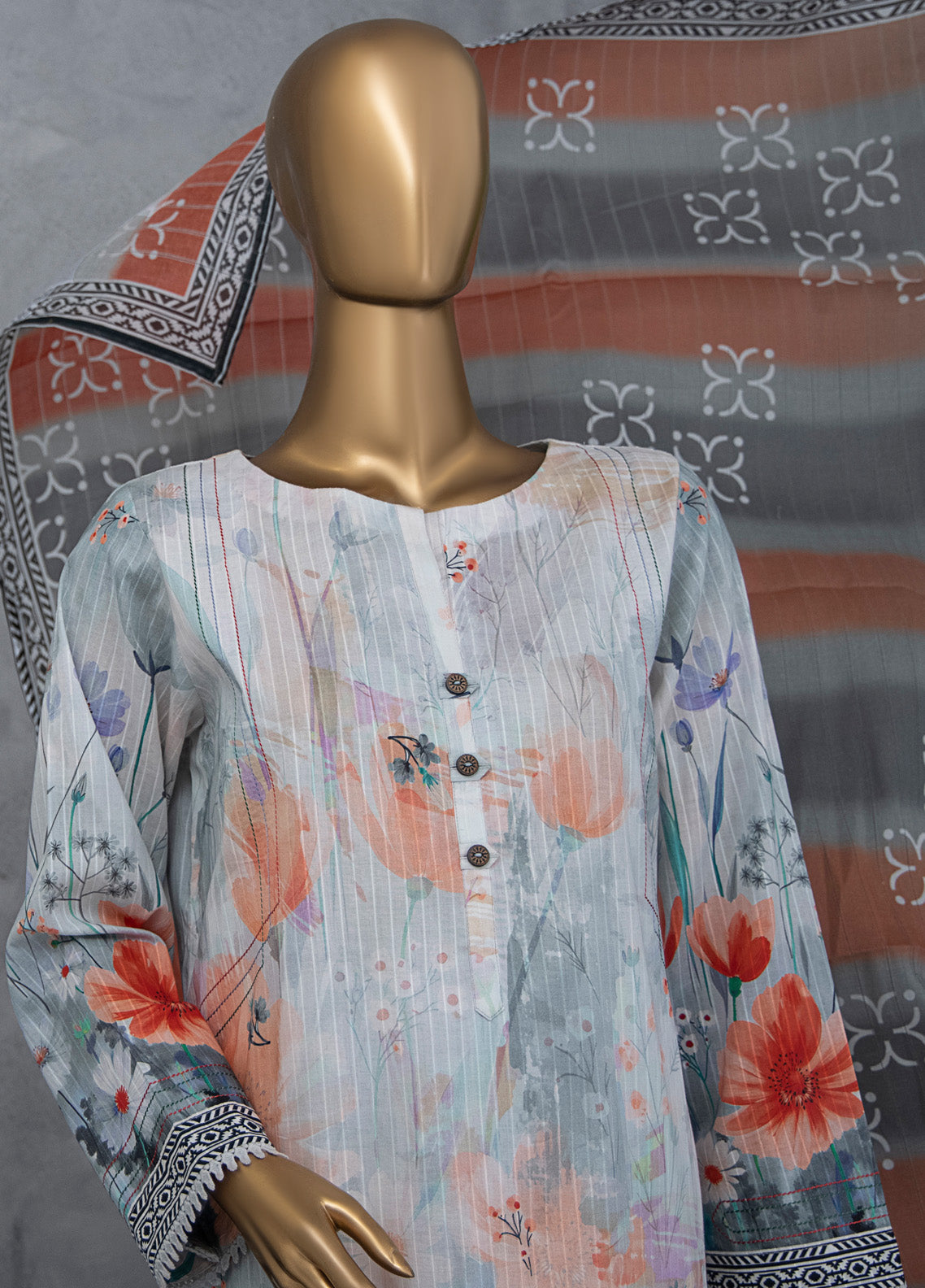 Nayab By HZ Textile Embroidered Lawn 3 Piece Unstitched Suit HZ25NEV3 NPE-04 Nayab By HZ Textile Embroidered Lawn 3 Piece Unstitched Suit HZ25NEV3 NPE-04