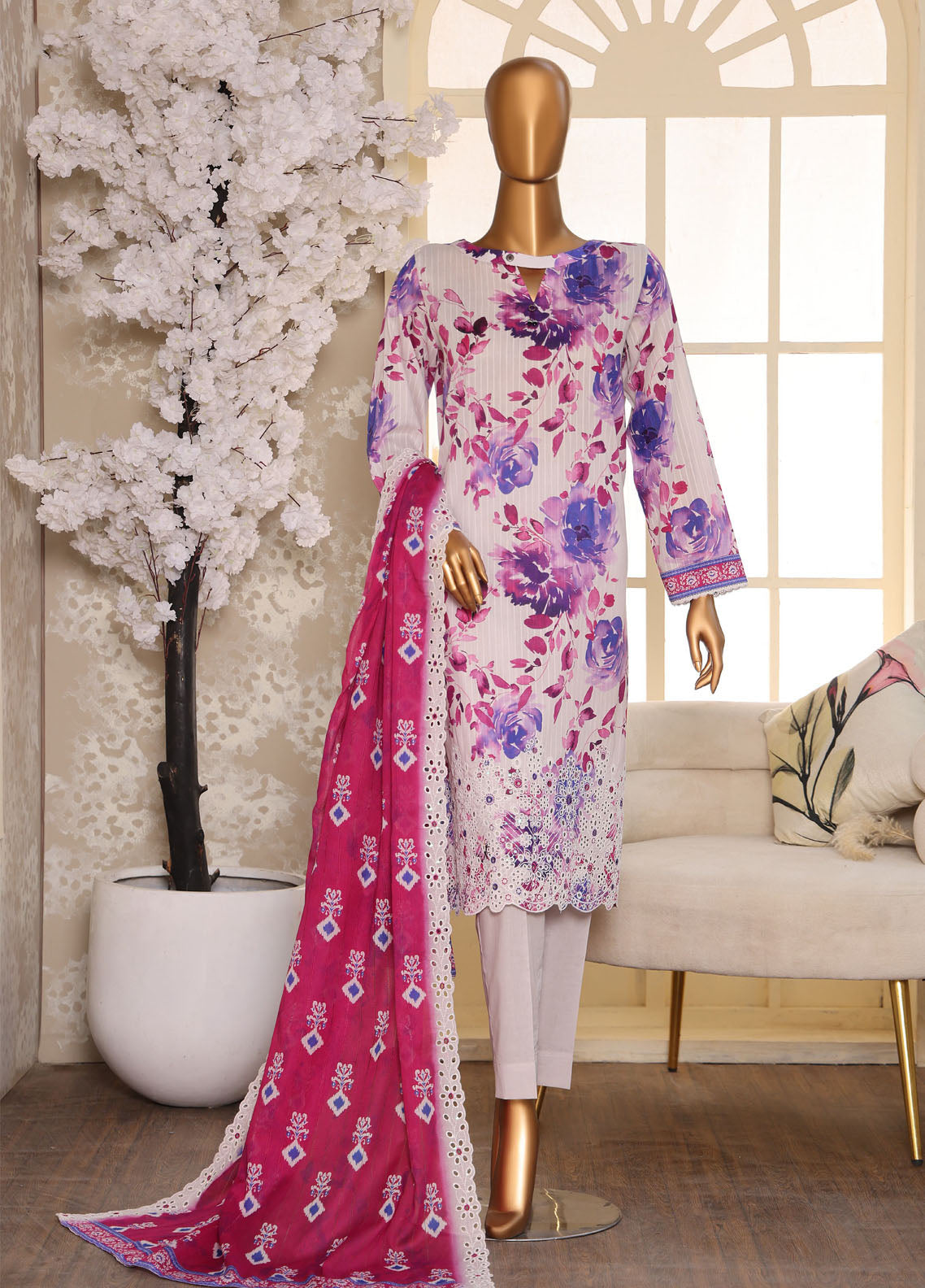 Nayab By HZ Textiles Printkari Embroidered Lawn 3 Piece Unstitched Suit HZ26NPE D-NPE-04 Nayab By HZ Textiles Printkari Embroidered Lawn 3 Piece Unstitched Suit HZ26NPE D-NPE-04