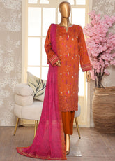 Nayab By HZ Textiles Printkari Embroidered Lawn 3 Piece Unstitched Suit HZ26NPE D-NPE-12