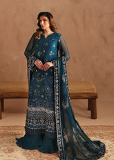 Neorah By Xenia Luxury Embroidered Chiffon 3 Piece Unstitched Suit XE26NL D-02 KAIFIYA